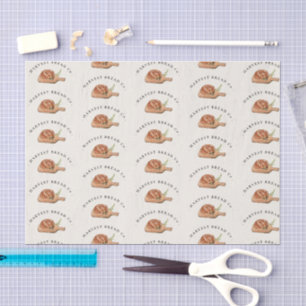 Watercolor Sourdough bread on off-white background Tissue Paper