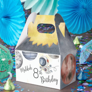 Watercolor Space Birthday Party for Boy or Girl Favour Box