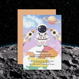 Watercolor Space Little Explorer Baby Shower Thank You Card