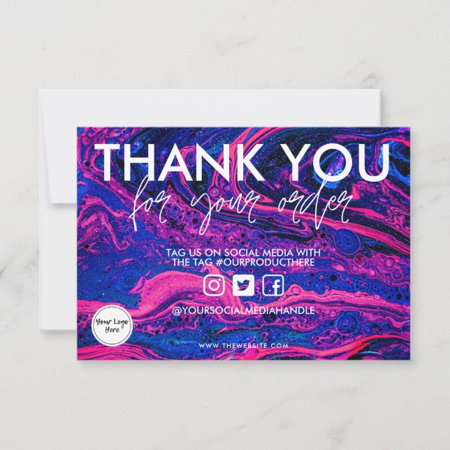 Watercolor Space Thank you Media Insert (Front)