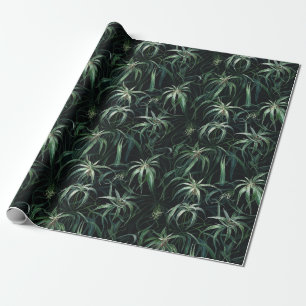 Watercolor Spider Plant (Dark) Wrapping Paper
