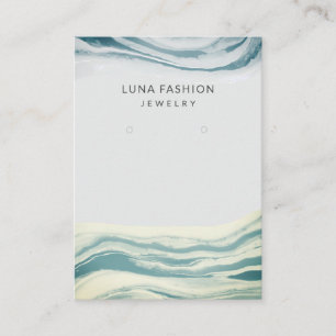 Watercolor Splash Blue Agate Theme Customisable Calling Card