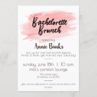 Watercolor Splash Brunch Invite