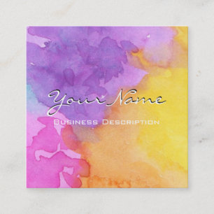 Watercolor splash Business Card