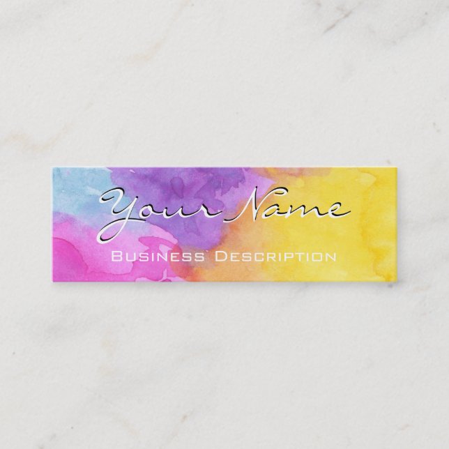 Watercolor splash Business Card (Front)