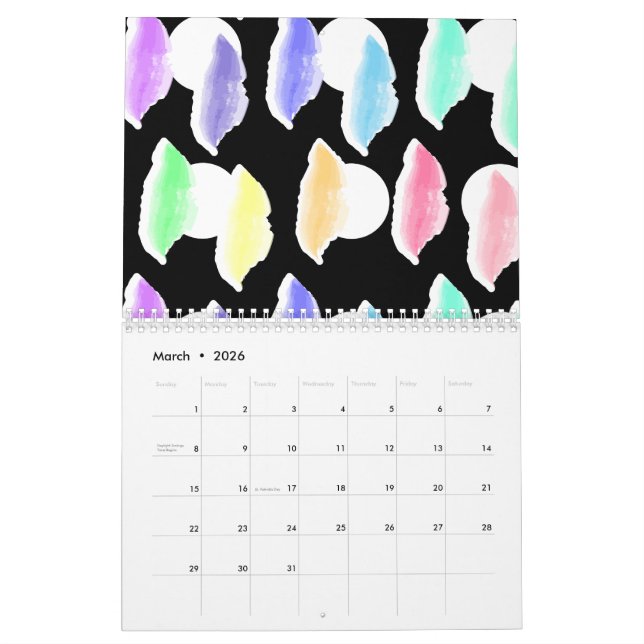 Watercolor Splash! Calendar (Mar 2026)