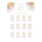 watercolor splash design Baptism seating chart