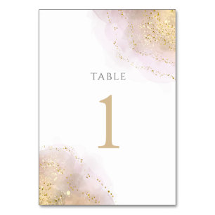 watercolor splash design Table Number 1