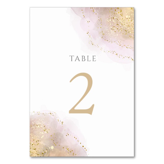 watercolor splash design Table Number 2 (Front)