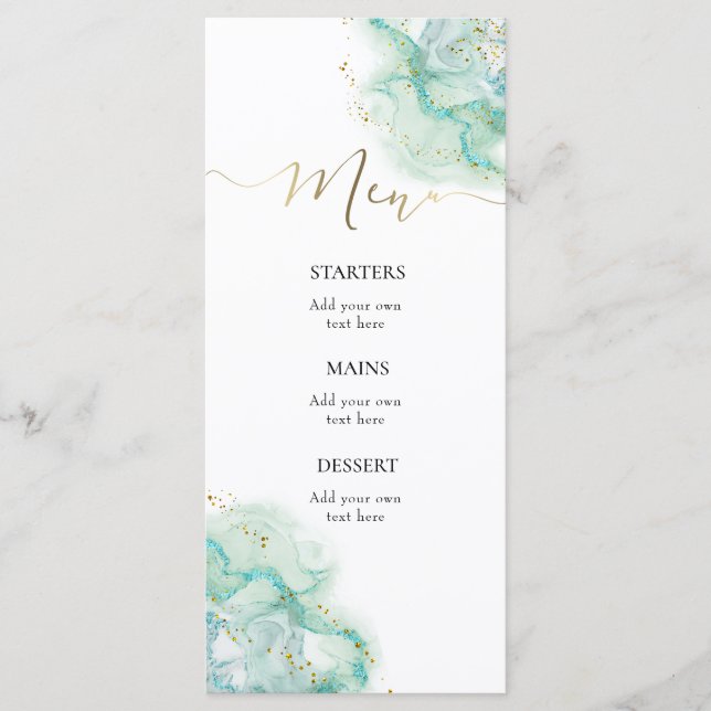 watercolor splash ink Menu (Front)