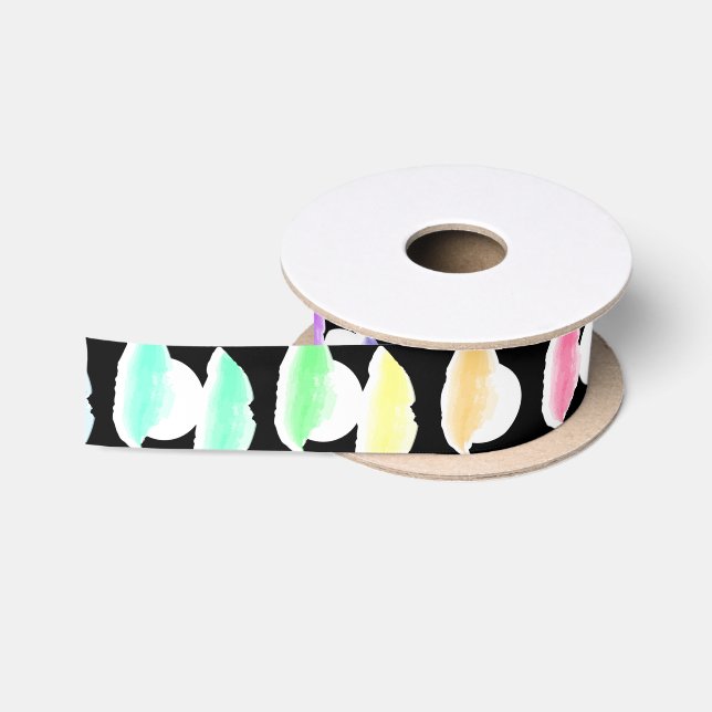 Watercolor Splash! Satin Ribbon (Spool)