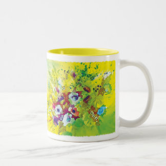 Watercolor Splash Two-Tone Coffee Mug