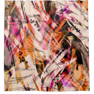 Watercolor splash, vintage abstract background. shower curtain