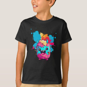 Watercolor Splashed Candy Monster T-Shirt