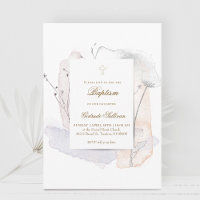 watercolor splashes and flowers | Baptism