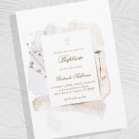 watercolor splashes and flowers n3 | Baptism