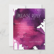 Watercolor Splat Wedding