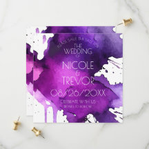 Watercolor Splat Wedding
