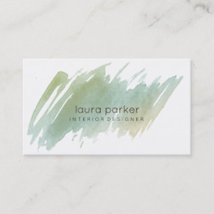 Watercolor Splatter Elegant Abstract Modern Chic Business Card