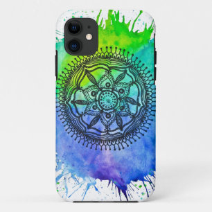 Watercolor Splatter Mandala Vibe Case-Mate iPhone Case