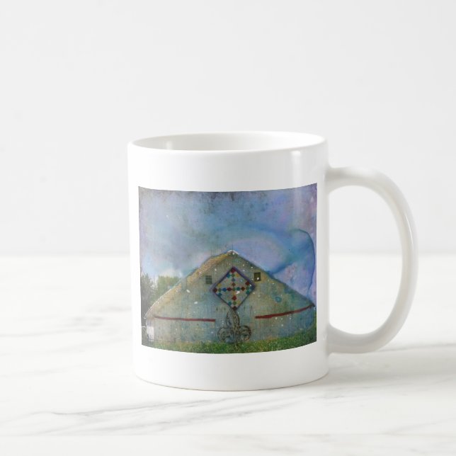 Watercolor Splattered Barn Coffee Mug (Right)
