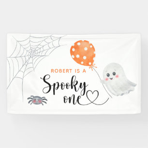 Watercolor Spooky One 1st Birthday Banner