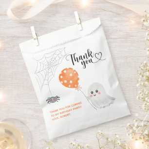Watercolor Spooky One Birthday Thank you Favour Bags