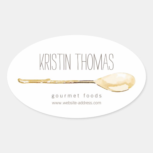 Watercolor Spoon Catering, Chef II Stickers (Front)