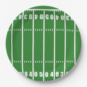 Watercolor Sport Football Baby Shower  Paper Plate