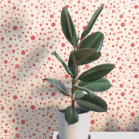 Watercolor Spots and Dots Red Cream