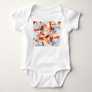 Watercolor Spots White Background Pattern Baby Bodysuit