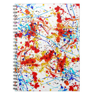 Watercolor Spots White Background Pattern Notebook