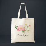 Watercolor Spring Blush Pink Blooms Floral Name Tote Bag<br><div class="desc">Carry a little spring with you wherever you go! This Watercolor Blush Pink Blooms Tote Bag features a soft, romantic floral design that’s both elegant and cheerful. ✨ Personalised with your name, this tote makes the perfect gift for bridesmaids, moms, teachers, or anyone who deserves something beautiful and practical. Lightweight...</div>