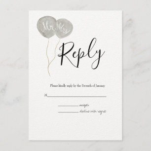 Watercolor Spring Botanical RSVP Wedding Enclosure Card