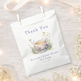 Watercolor Spring Bridal Shower Tea Party Favour Bags