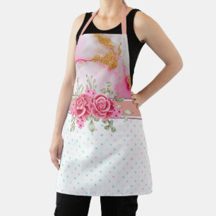 Watercolor Spring Floral Apron