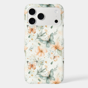 Watercolor Spring Floral Butterfly