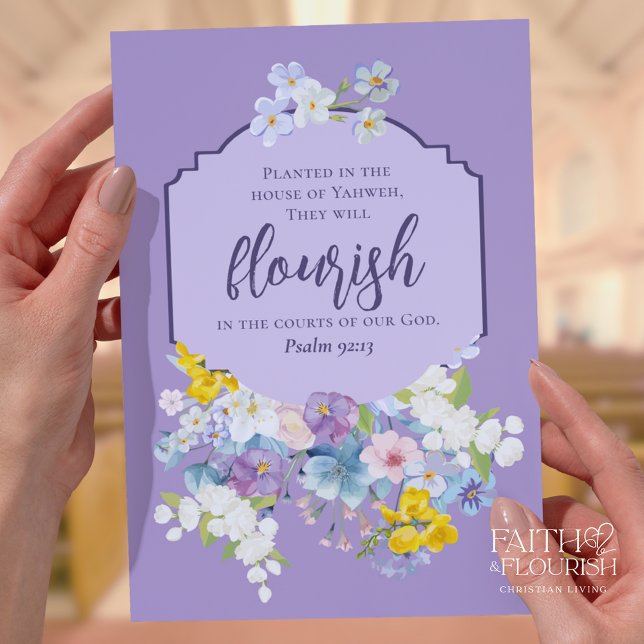 Watercolor Spring Floral Scripture Church Bulletin (Creator Uploaded)