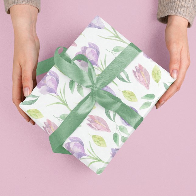 Watercolor Spring Floral Wrapping Paper Sheets (Celebrate someone special with these lovely pastel watercolor floral wrapping paper sheets! )
