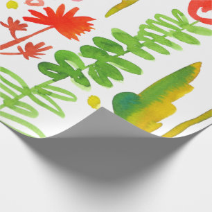 watercolor spring Matte Wrapping Paper