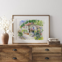 Watercolor Spring Summer Garden