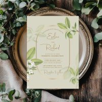 Watercolor spring white cherry blossom wedding
