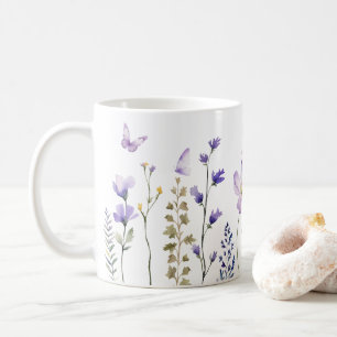 Watercolor Spring Wildflower Garden Mug