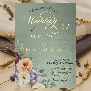 Watercolor Spring Wildflowers - Sage