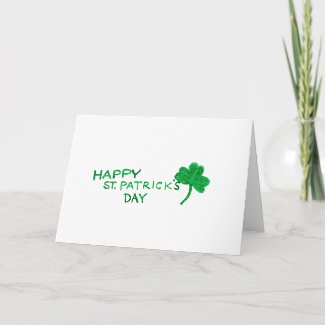 Watercolor St. Patrick's Day Card (Front)