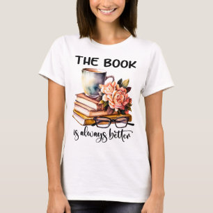 WATERCOLOR STACK OF BOOKS FOR BOOK LOVERS T-Shirt