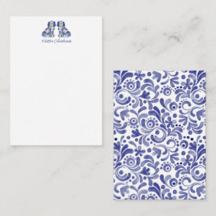 Watercolor Staffordshire Dogs Personalised Card