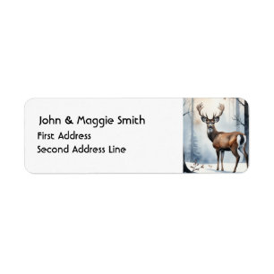 Watercolor Stag Deer Wildlife Nature Animal Art