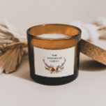watercolor stag floral terracotta modern elegant rectangular sticker<br><div class="desc">Modern elegant traditional rustic stag floral script modern beautiful party favour sticker. Part of a natural,  terracotta,  black and sage green elegant collection.</div>