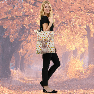 Watercolor Stag of Autumn Tote Bag